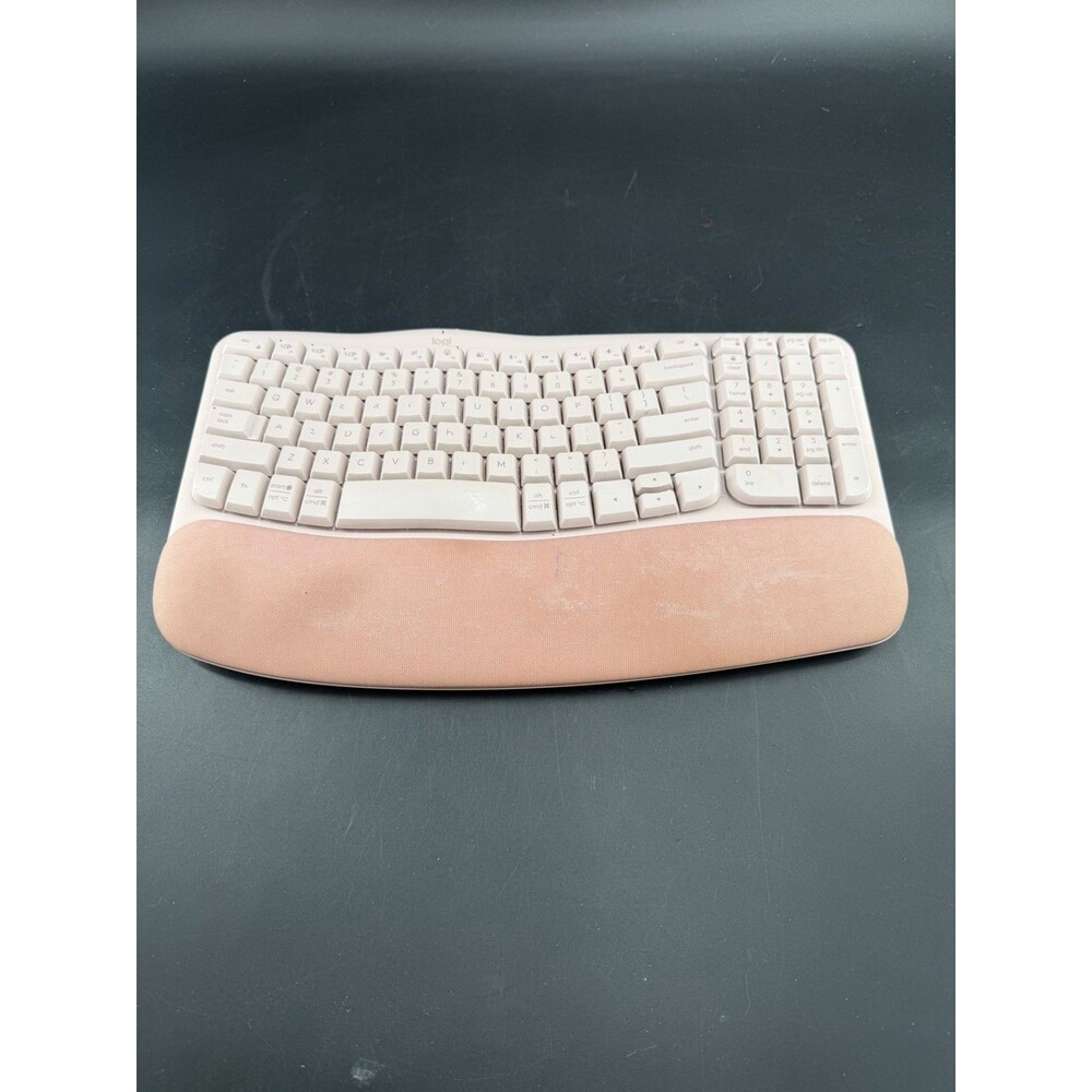 Logitech Wave Keys Wireless Ergonomic Keyboard with Cushioned Palm Rest - Rose